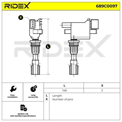 Zündspule RIDEX 689C0097 689C0097 - foto 4