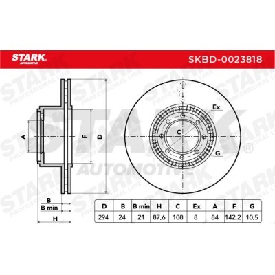 Bremsscheibe Stark SKBD-0023818 SKBD-0023818 - foto 6