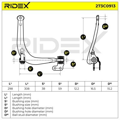 Querlenker RIDEX 273C0913 273C0913 - foto 7