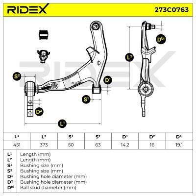 Querlenker RIDEX 273C0763 273C0763 - foto 5