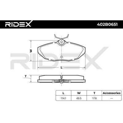 Bremsbeläge Satz RIDEX 402B0651 402B0651 - foto 7