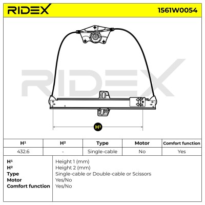 Fensterheber RIDEX 1561W0054 1561W0054 - foto 6