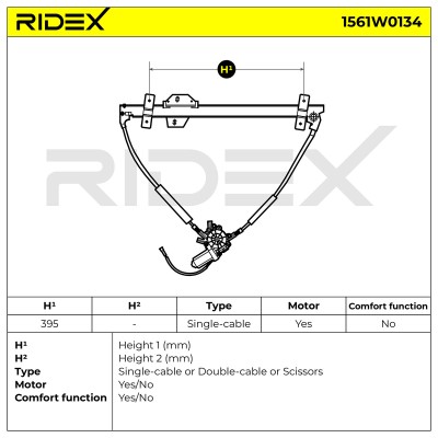 Fensterheber RIDEX 1561W0134 1561W0134 - foto 6