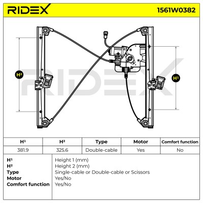 Fensterheber RIDEX 1561W0382 1561W0382 - foto 6