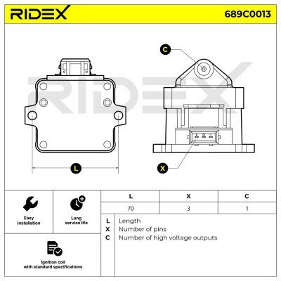 Zündspule RIDEX 689C0013 689C0013 - foto 4
