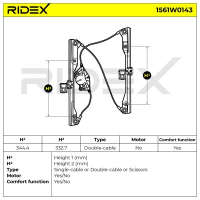 Fensterheber RIDEX 1561W0143 1561W0143 - foto 8