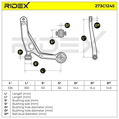 Querlenker RIDEX 273C1245 273C1245 - foto 6