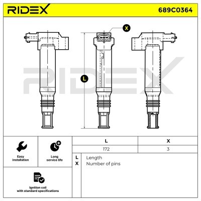 Zündspule RIDEX 689C0364 689C0364 - foto 7