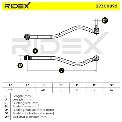 Querlenker RIDEX 273C0879 273C0879 - foto 6