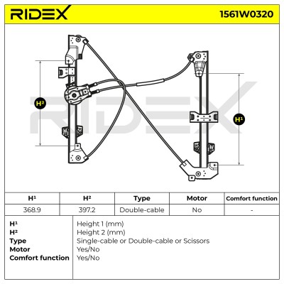 Fensterheber RIDEX 1561W0320 1561W0320 - foto 5