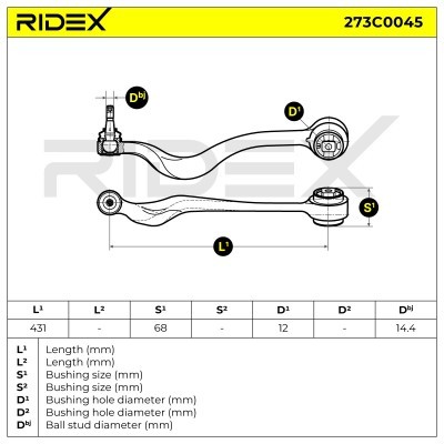 Querlenker RIDEX 273C0045 273C0045 - foto 8
