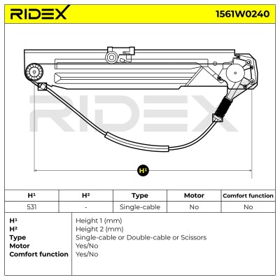 Fensterheber RIDEX 1561W0240 1561W0240 - foto 5