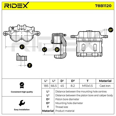 Bremssattel RIDEX 78B1120 78B1120 - foto 7