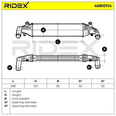 Ladeluftkühler RIDEX 468I0114 468I0114 - foto 5
