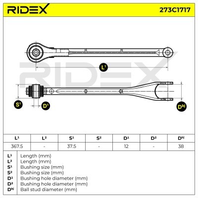 Querlenker RIDEX 273C1717 273C1717 - foto 5