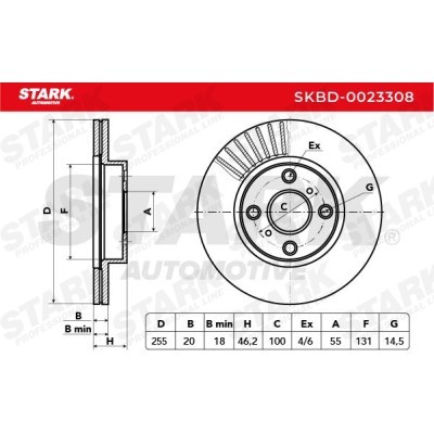 Bremsscheibe Stark SKBD-0023308 SKBD-0023308 - foto 3