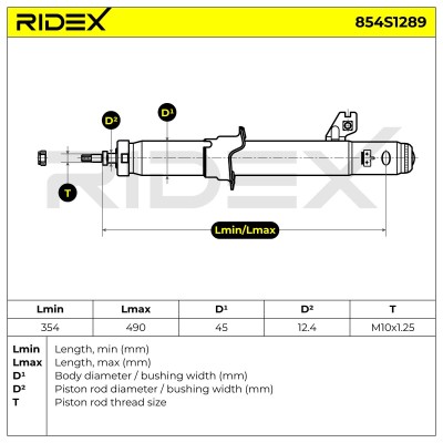 Stoßdämpfer RIDEX 854S1289 854S1289 - foto 5