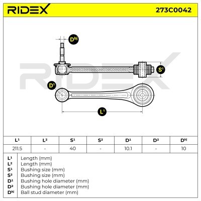 Querlenker RIDEX 273C0042 273C0042 - foto 6