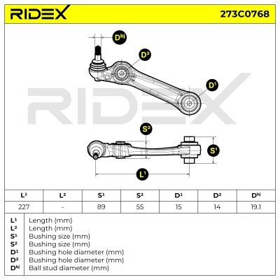 Querlenker RIDEX 273C0768 273C0768 - foto 5
