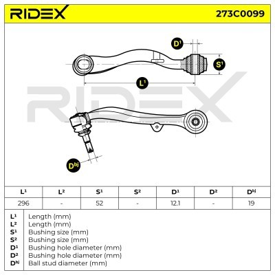 Querlenker RIDEX 273C0099 273C0099 - foto 4
