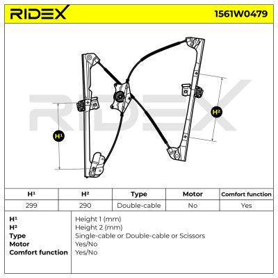 Fensterheber RIDEX 1561W0479 1561W0479 - foto 6