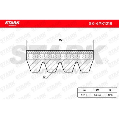 Keilrippenriemen Stark SK-4PK1218 SK-4PK1218 - foto 2