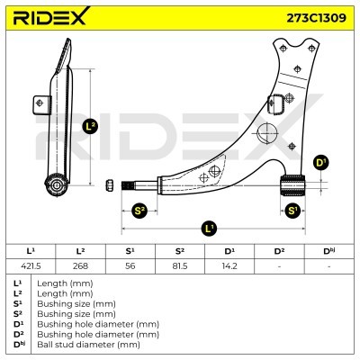 Querlenker RIDEX 273C1309 273C1309 - foto 6