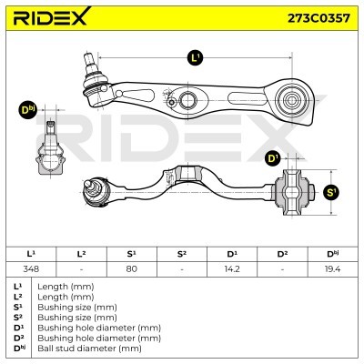 Querlenker RIDEX 273C0357 273C0357 - foto 8