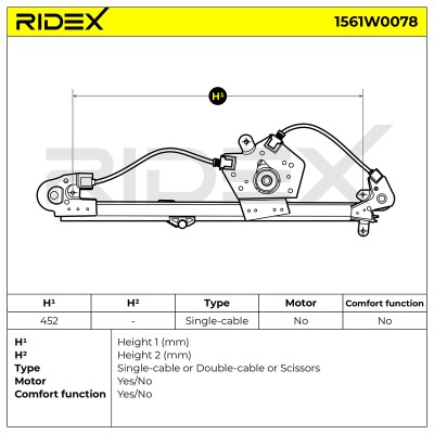 Fensterheber RIDEX 1561W0078 1561W0078 - foto 7