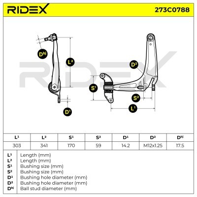 Querlenker RIDEX 273C0788 273C0788 - foto 5