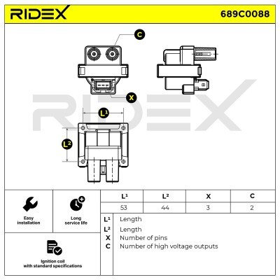 Zündspule RIDEX 689C0088 689C0088 - foto 4