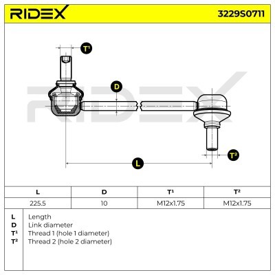 Stabilisator Stange RIDEX 3229S0711 3229S0711 - foto 8