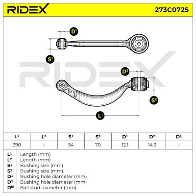 Querlenker RIDEX 273C0725 273C0725 - foto 7