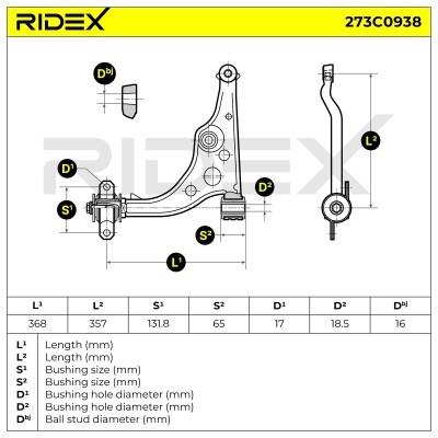 Querlenker RIDEX 273C0938 273C0938 - foto 9