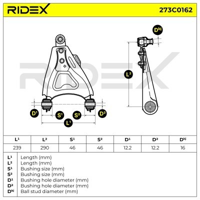 Querlenker RIDEX 273C0162 273C0162 - foto 4