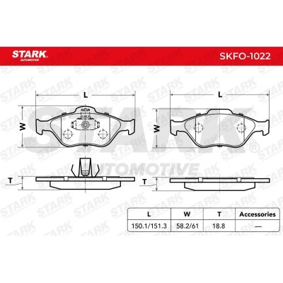 Bremsbeläge Satz Stark SKFO-1022 SKFO-1022 - foto 2