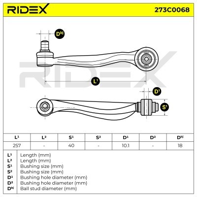 Querlenker RIDEX 273C0068 273C0068 - foto 8