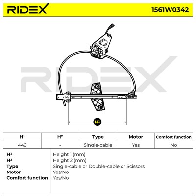Fensterheber RIDEX 1561W0342 1561W0342 - foto 7