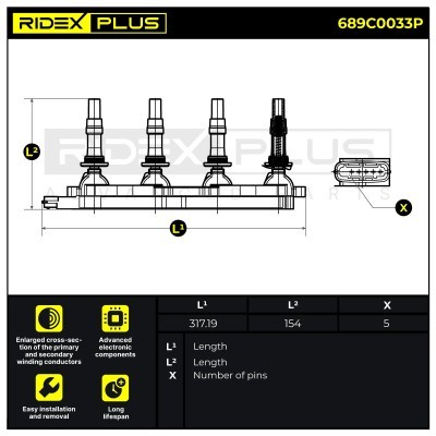 Zündspule RIDEX 689C0033P 689C0033P - foto 9