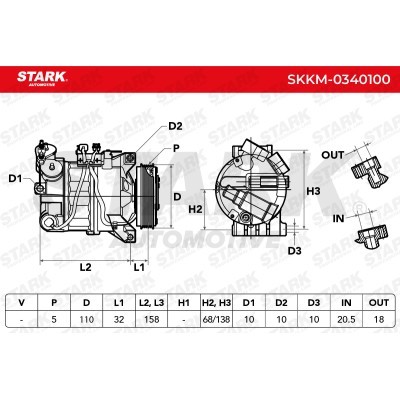 Kompressor, Klimaanlage SKKM-0340100 - foto 4