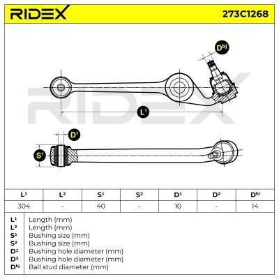 Querlenker RIDEX 273C1268 273C1268 - foto 6