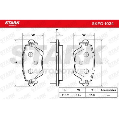 Bremsbeläge Satz Stark SKFO-1024 SKFO-1024 - foto 2