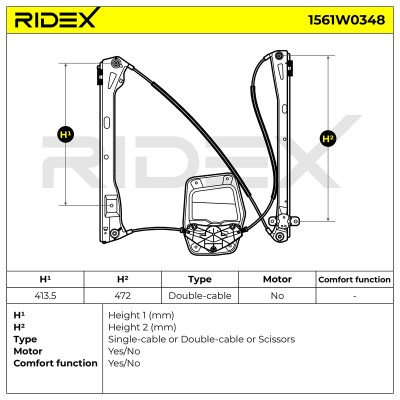 Fensterheber RIDEX 1561W0348 1561W0348 - foto 6