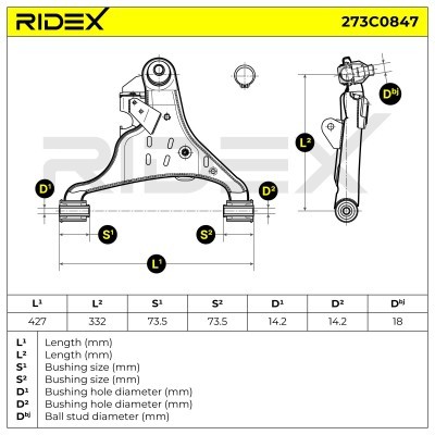 Querlenker RIDEX 273C0847 273C0847 - foto 5