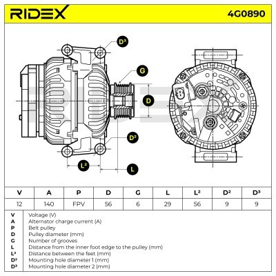 Generator RIDEX 4G0890 4G0890 - foto 7