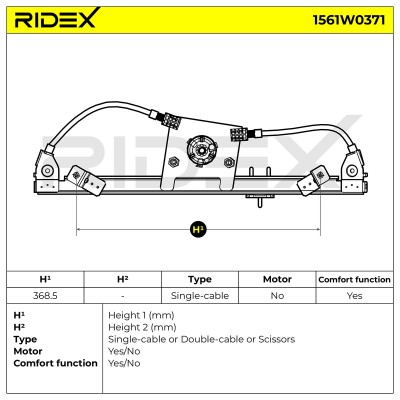 Fensterheber RIDEX 1561W0371 1561W0371 - foto 5