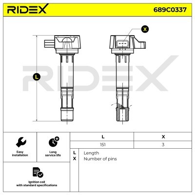 Zündspule RIDEX 689C0337 689C0337 - foto 4