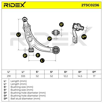 Querlenker RIDEX 273C0236 273C0236 - foto 8