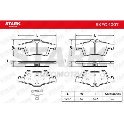 Bremsbeläge Satz Stark SKFO-1007 SKFO-1007 - foto 4