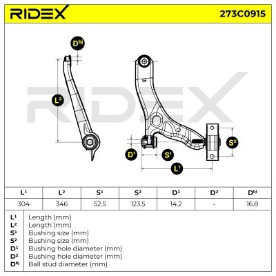 Querlenker RIDEX 273C0915 273C0915 - foto 7